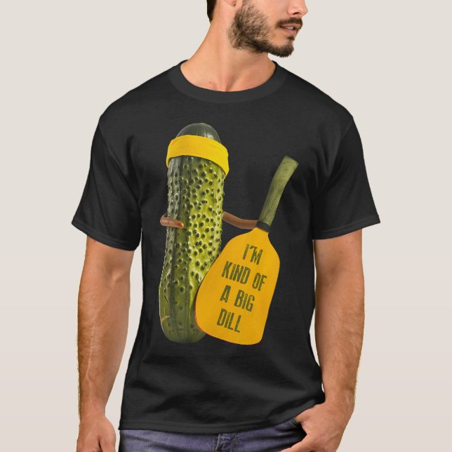 Camiseta Pickleball Dill Pickle With Paddle Funny Sweatband (Frente)