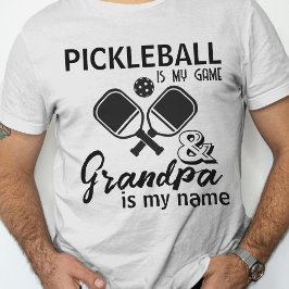 Camiseta Pickleball É Meu Vovô De Jogo É Meu Nome Engraçado