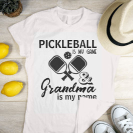 Camiseta Pickleball É Minha Avó De Jogo É Meu Nome