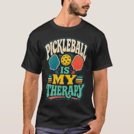 Camiseta Pickleball É Minha Terapia Esportes Retro