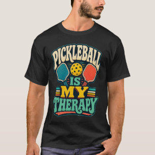 Camiseta Pickleball É Minha Terapia Esportes Retro