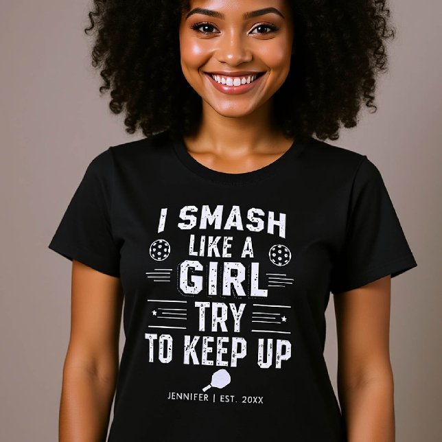 Camiseta Pickleball Engraçado Dizendo Garota Personalizada  (pickleball gift funny tshirt women typography birthday christmas club mom friend personalized)