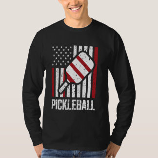 Camiseta Pickleball EUA - Jogador de Pickleball de Bandeira