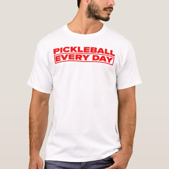Camiseta Pickleball Every Day - Red logo - T-shirt (Frente)