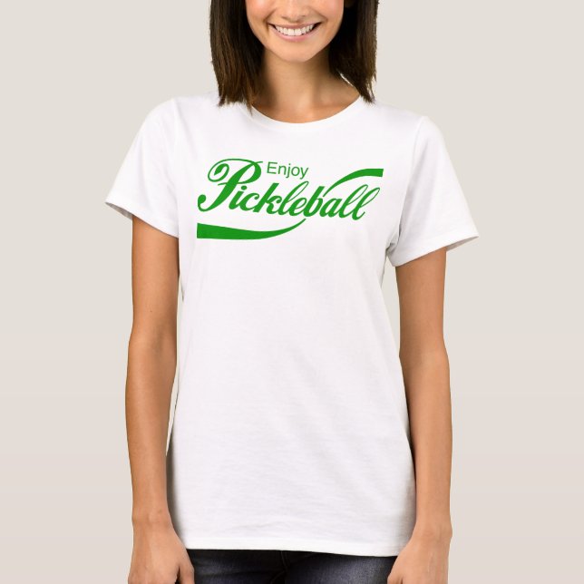Camiseta Pickleball feminino: "Aproveite Picklebal (Frente)