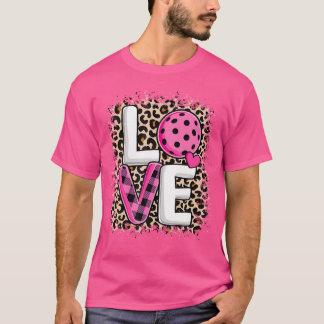 Camiseta Pickleball Fogueira de Pickleball Lover Leopardo R