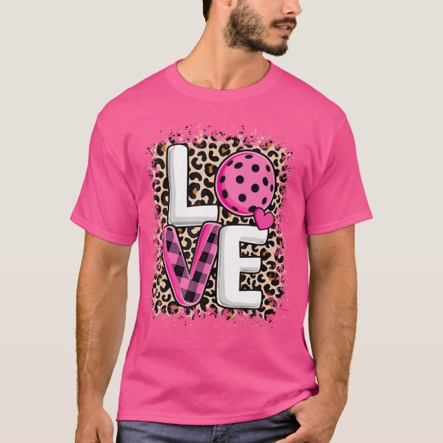 Camiseta Pickleball Fogueira de Pickleball Lover Leopardo R (Frente)