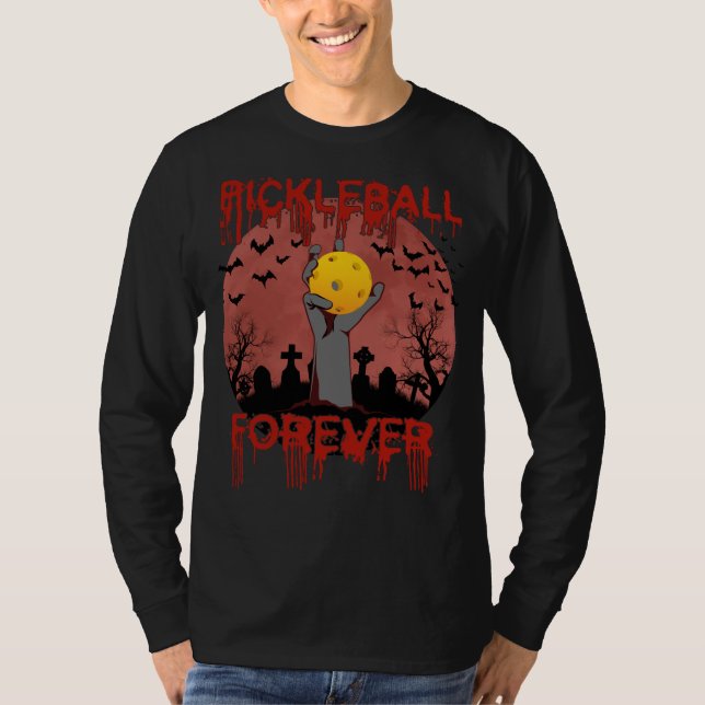 Camiseta Pickleball Forever para o Dia das Bruxas (Frente)