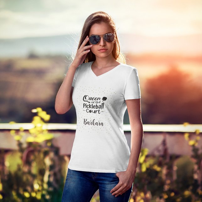 Camiseta Pickleball Gal Queen da Corte (Criador carregado)
