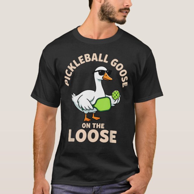 Camiseta Pickleball Ganso Solto Engraçado (Frente)