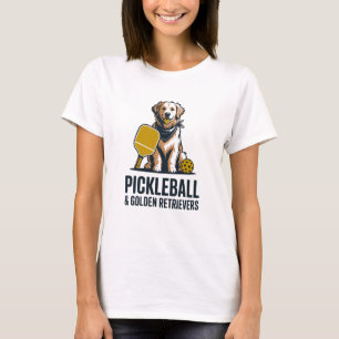 Camiseta Pickleball & Golden Retrievers - Amante de Cães