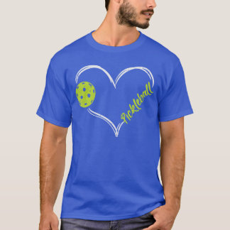 Camiseta Pickleball Heart Love Pickle Ball Player Sport Wom
