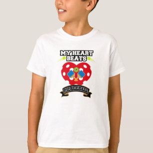 Camiseta Pickleball Heart Paddle Ball Passion Esporte Amor