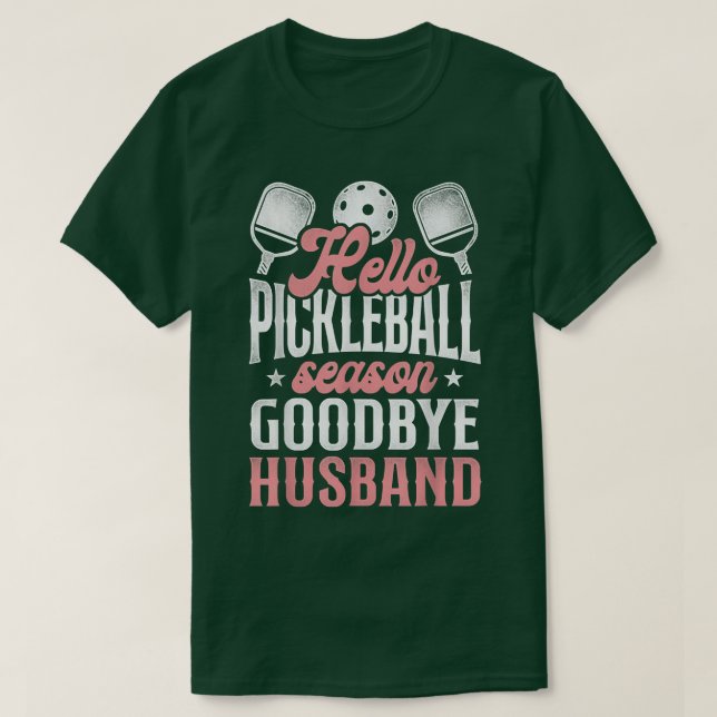 Camiseta Pickleball Husband Wife Casamento Hello Pickleball (Frente do Design)