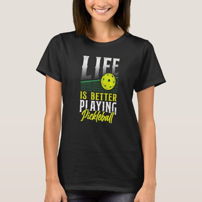 Camiseta Pickleball Jogando Pickleball (Frente)