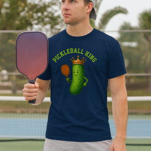 Camiseta Pickleball King Funny Pickle & Crown Modelo