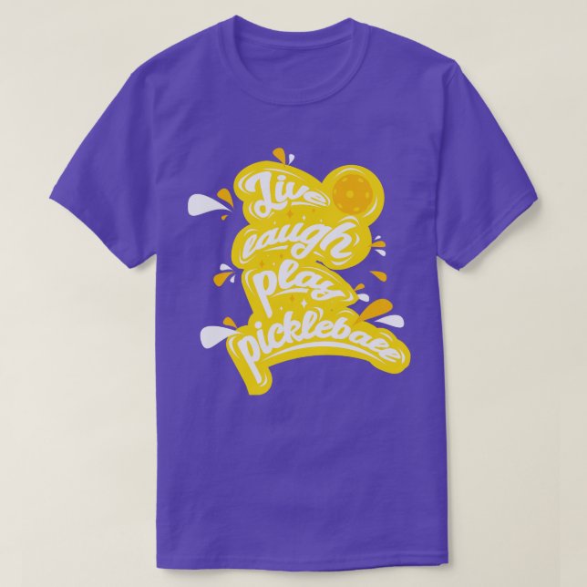 Camiseta Pickleball Live Laugh Jogue Pickleball (Frente do Design)