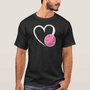 Camiseta Pickleball Love White Heart Pale Pickleball