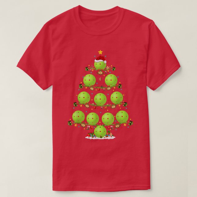 Camiseta Pickleball Lover Lighting Papais noeis Pickleball  (Frente do Design)