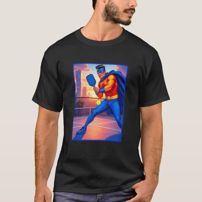 Camiseta Pickleball Man Superhero (Frente)