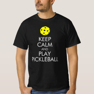 Camiseta Pickleball: Manter Calma e Jogar Pickleba