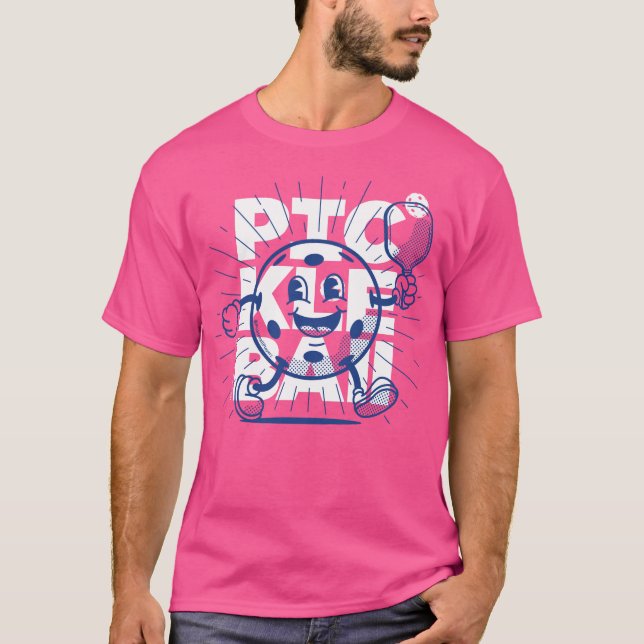 Camiseta PICKLEBALL MASCOT por PickleballPlayerz (Frente)