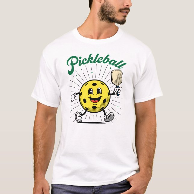 Camiseta PICKLEBALL MASCOT por PickleballPlayerz (Frente)