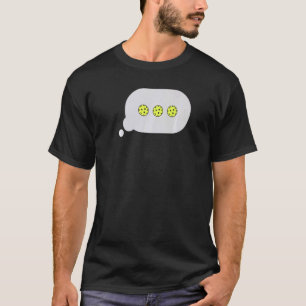 Camiseta Pickleball Mensagem de Texto do Bloco de Chat Pick