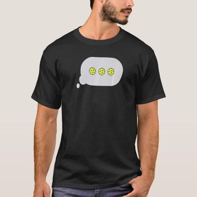 Camiseta Pickleball Mensagem de Texto do Bloco de Chat Pick (Frente)