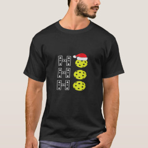 Camiseta Pickleball Natal HO HO O Jogo do Esporte Divertido