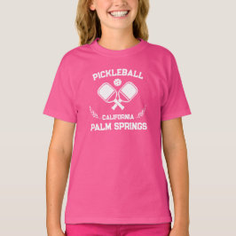 Camiseta Pickleball Paddle Palm Primaveras Califórnia Perso