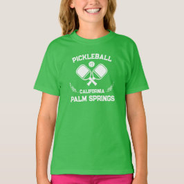 Camiseta Pickleball Paddle Palm Primaveras Califórnia Perso