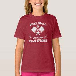 Camiseta Pickleball Paddle Palm Primaveras Califórnia Perso