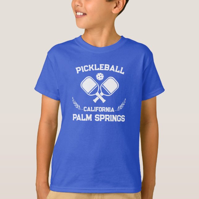 Camiseta Pickleball Palm Primaveras Califórnia EUA Personal (Frente)