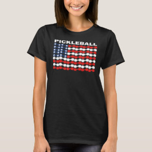 Camiseta Pickleball Patriótico Red White e Blu - Bandeira A