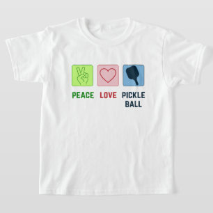 Camiseta Pickleball Peace and Love