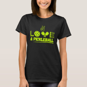 Camiseta Pickleball Peace and Love Pickleball Paddle Dink