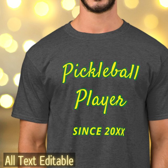 Camiseta Pickleball Personalizado ou Adicionar seu Texto Pe (Criador carregado)