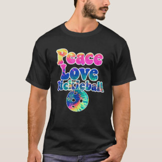 Camiseta Pickleball Pickleball De Paz Tie Dye Groovy Texto