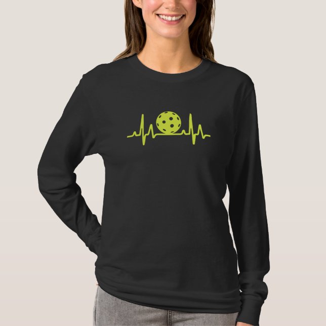 Camiseta Pickleball Player Heartbeat Men Women Pickleball (Frente)
