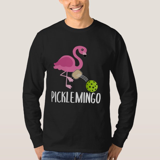 Camiseta Pickleball Player Paddleball  Picklemingo Pink Fla (Frente)