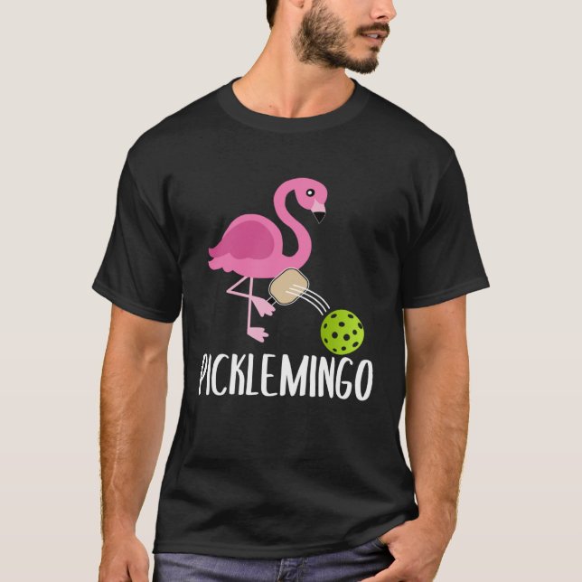 Camiseta Pickleball Player Paddleball  Picklemingo Pink Fla (Frente)