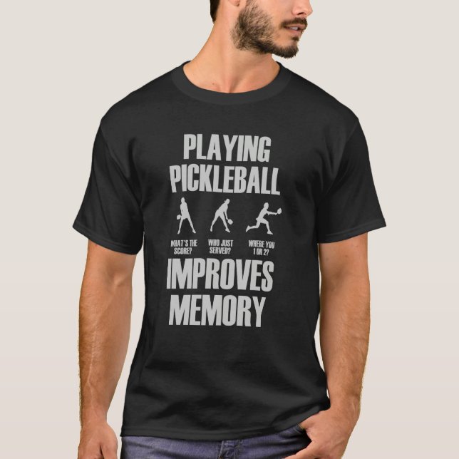 Camiseta Pickleball Player Playing Pickleball Improves Memo (Frente)