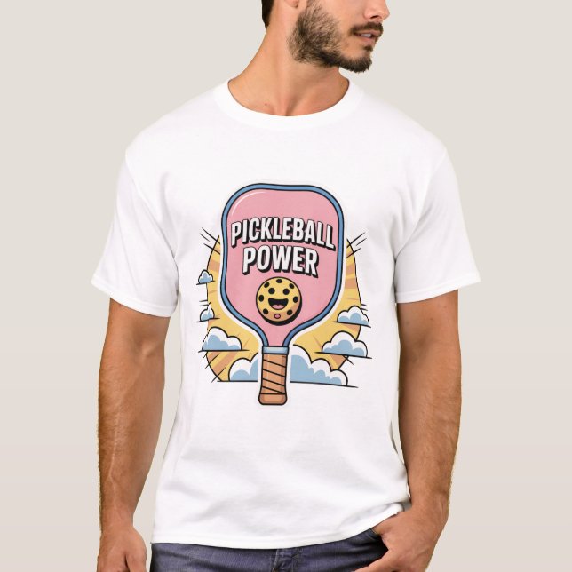 Camiseta Pickleball Power Shirt | Funny Hobby Sports Tee (Frente)