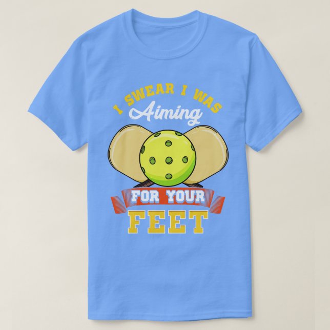 Camiseta Pickleball Que Juro Que Estava Procurando Por Seus (Frente do Design)