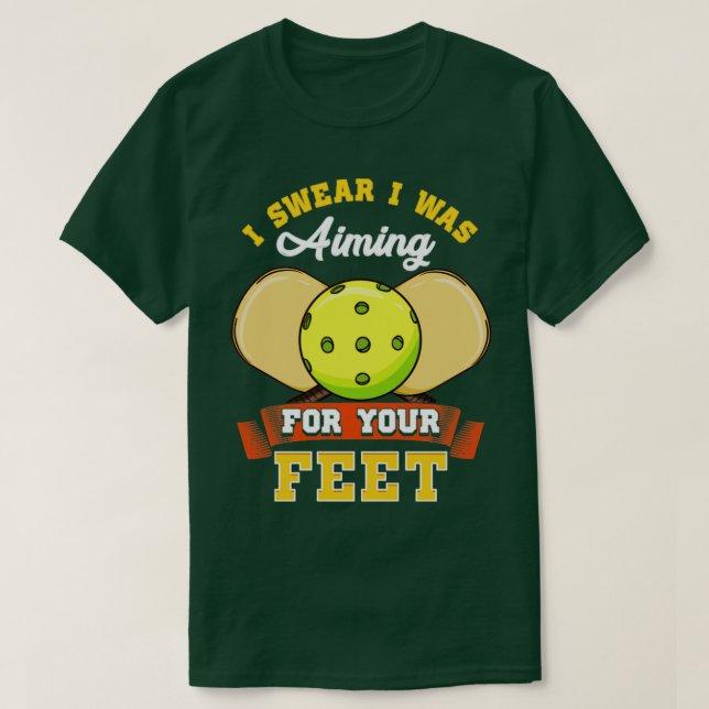 Camiseta Pickleball Que Juro Que Estava Procurando Por Seus (Frente do Design)