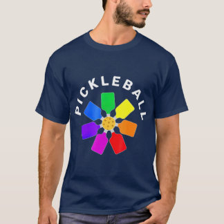 Camiseta Pickleball Rainbow Design