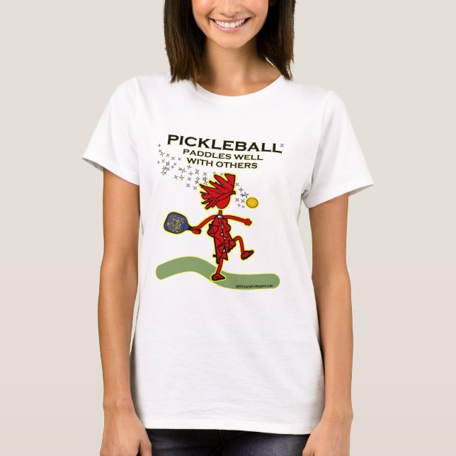 Camiseta Pickleball rema bem com outro (Frente)