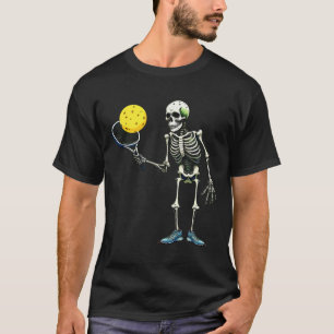 Camiseta Pickleball Skeleton Tee Halloween Costume Pickleba