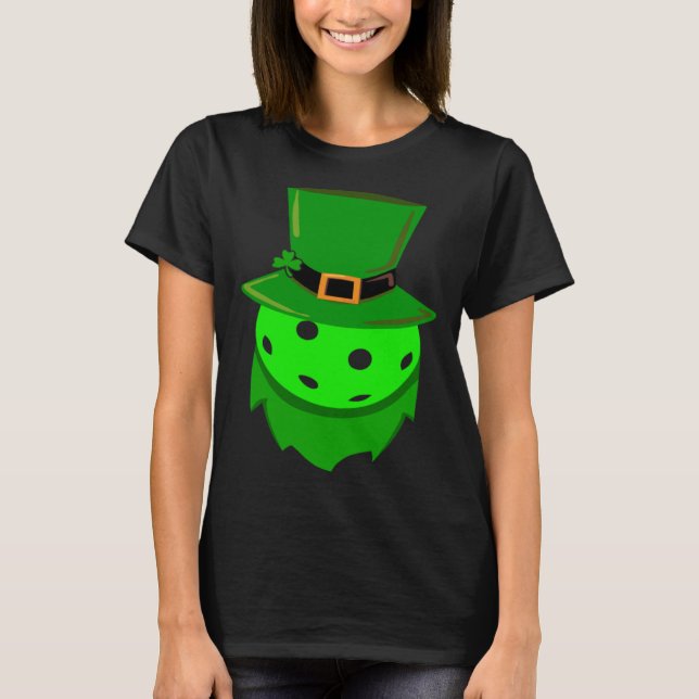 Camiseta Pickleball St Patricks Day Shamrock Leprechaun Hat (Frente)